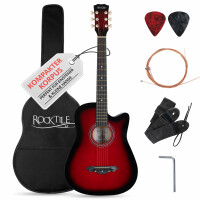 Rocktile WSD-5C-RDB Slim Line Set de Guitares Western Redburst 