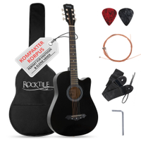Rocktile WSD-5C-BK Slim Line Set de Guitares Western Noir 