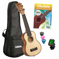 Cascha 2149 Solid Top Sopran Ukulele Bundle 