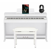 Casio Celviano AP-470 Digital Piano White Set incl. Piano Bench, Headphones & Piano Method 