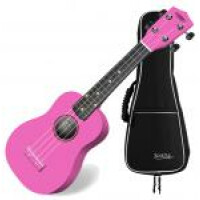 Classic Cantabile US-100 PK Ukulele Soprano Rosa Set incl. Borsa 