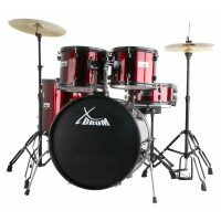 XDrum Rookie 22" Standard Schlagzeug Komplettset Ruby Red inkl. Schule  - Retoure (Verpackungsschaden) 