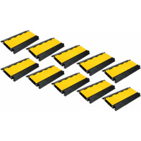 Pronomic Protector 3-90L Puente para Cables de 3 Cámaras con Conexión Enchufable Juego de 10 