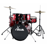 XDrum Rookie 20" Studio Schlagzeug Komplettset Ruby Red inkl. Schule  - Retoure (Zustand: gut) 