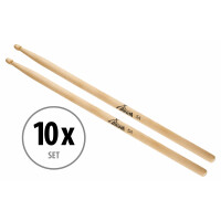 10 Paia Bacchette XDrum 5A Punta in Legno 