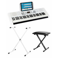 FunKey 61 Edition Weiß Set inkl. Keyboardständer + Bank 