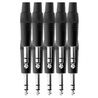 Pronomic JPLUG Fiche Jack Stéréo Noire Pack de 10 