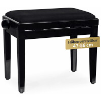 Classic Cantabile Pianobank Schwarz Hochglanz  - Retoure (Zustand: sehr gut) 