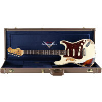 Fender Custom Shop 1963 Super Heavy Relic Stratocaster Super Faded Aged Vintage White over 3-Tone-Sunburst 