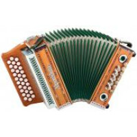 Alpenklang Harmonika "Mini" 3-reihig, B-Es-As massiv aus Kirschholz 