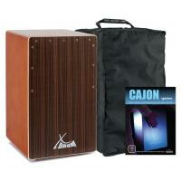 XDrum Cajon El Bajo Bass Port Cocoa Brown/Ebony Set incl. Scuola di Cajon & Borsa 