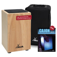 XDrum Cajon Primero Natur incl. Cajonschool en Tas 