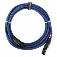 Pronomic Stage DMX3-5 DMX Cable 5m Blue with Gold Contacts 