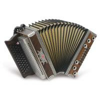 Strasser 4/III Hoamat Harmonika G-C-F-B, mit X-Bass, Räuchereiche 
