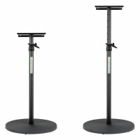 Pronomic SLS-128 BK Supporto per Monitor da Studio con Base Rotonda Coppia 