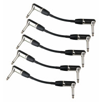 Pronomic Stage INST-A-015 Cable Patch Conector Angular 0,15 m negro 5x Set 