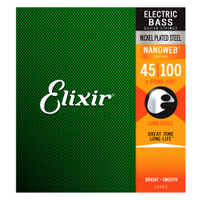 Elixir 14052 Basso Elettrico Nanoweb Long Scale Light 