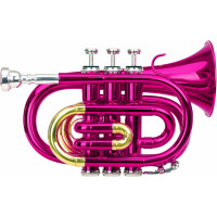 Classic Cantabile Brass TT-400 Tromba Tascabile in Sib rosa 