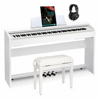 Casio PX-770 WE Privia Digitalpiano weiß Set inkl. Pianobank, Kopfhörer & Schule 