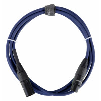Pronomic Stage DMX3-2.5 DMX Cable 2.5m Blue with Gold Contacts 