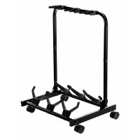 Rocktile Multistand 3-fach Gitarrenständer mit Rollen für E/A-Gitarre  - Retoure (Zustand: sehr gut) 