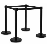 Stagecaptain PLS-200B Paletti Segnapercorso Sistema di Guidamento Persone Nero Set da 4 