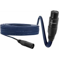 Pronomic Stage DMX3-50 DMX Cable 50m Blue with Gold Contacts 