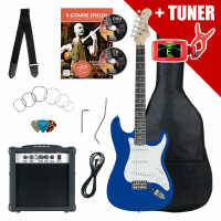 Rocktile Banger's Pack Set Chitarre Elettriche Blue incl. Amplificatore, Borsa, Accordatore, Cavo, Cinghia, Corde e Scuola incl. CD/DVD 