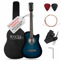 Rocktile WSD-5C-BUB Slim Line Westerngitarren Set Blueburst  - Retoure (Zustand: sehr gut) 