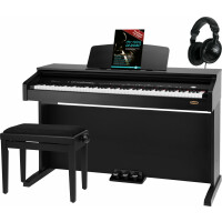 Classic Cantabile DP-210 SM E-Piano Matte Black Set incl. Bench, Headphones and School 