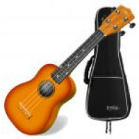 Classic Cantabile US-100 SB Ukulele Soprano Sunburst Set incl. Custodia 