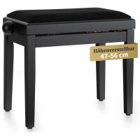 Classic Cantabile Pianobank Schwarz Matt  - Retoure (Verpackungsschaden) 