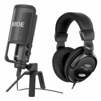 Rode NT-USB Microfoon Set incl. Koptelefoon - Retour (Staat: zeer goed) 