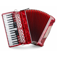 Classic Cantabile 72 Bass Akkordeon "Secondo V" Rot  - Retoure (Zustand: sehr gut) 