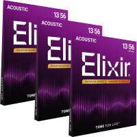 Elixir 16102 Akoestische Fosfor-Bronze Nanoweb Medium 3-Pack 