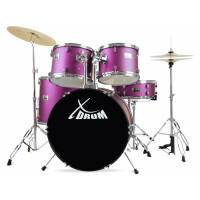 XDrum Semi 22" Standard Drumstel Satin Purple Sparkle incl. School 