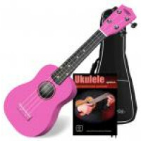 Classic Cantabile US-100 PK Ukulélé Soprano Rose Set incl. Housse + Cahier d’Apprentissage 