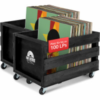 Stagecaptain SPK-100 BK Caja para Discos "Emil" Negra Set de 2 