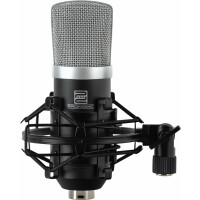Micrófono de Diafragma Grande Pronomic CM-22 incl. Soporte Antivibración y Paraviento 