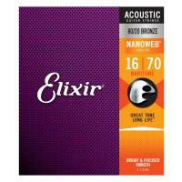Elixir 11306 Cordes Acoustiques 80/20 Nanoweb Baritone 