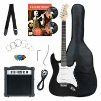 Pack Rocktile Banger's Set Guitares Électriques, 8 pièces Noir 
