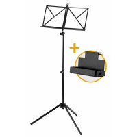 Soporte de Partituras McGrey 100/2 B negro Set incl. bolsa y caja de almacenamiento 