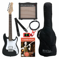 Rocktile Sphere Junior Guitare Électrique 3/4 Noire Starter Set 