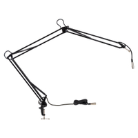 Bras articulé pour microphone Pronomic avec pince de table noir 