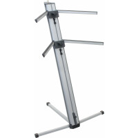 Classic Cantabile KS-100 Support Double Pour Claviers Argent 