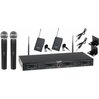 McGrey UHF-2V2I Quad Funkmikrofonset mit 2x Handmikrofon und 2x Lavaliermikrofon 50m  - Retoure (Zustand: sehr gut) 