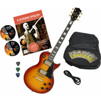 Rocktile Pro L-200OHB Guitare Électrique Orange Honey Burst Set avec Accessoires 