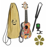 Paquete Ortega K2-EM Keiki Sopran Ukulele "El Muerto" 