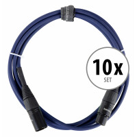 Pronomic Stage DMX3-2,5 DMX-kabel 2,5m 10x Set 