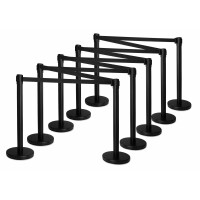 Stagecaptain PLS-200 BKB Poteaux de Séparation Système de Guidage Noir Lot de 10 
